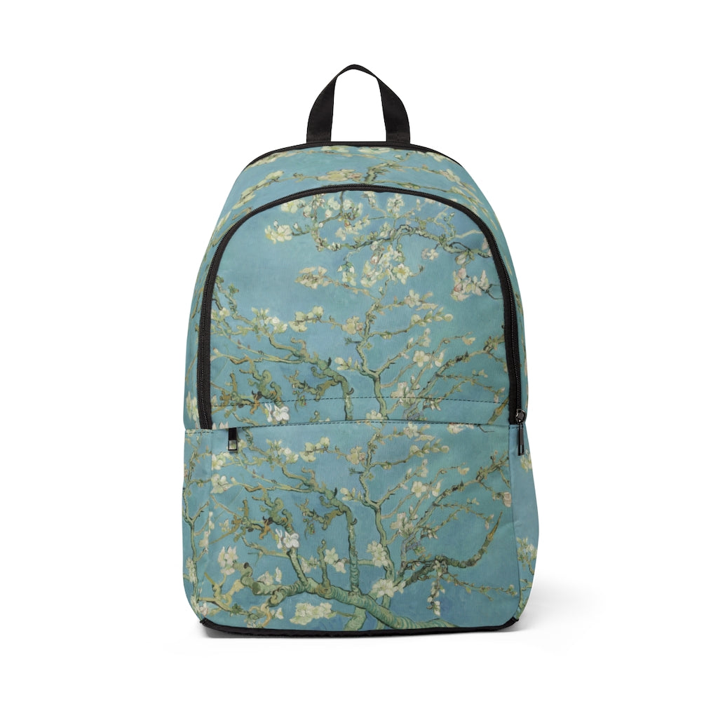 Unisex Fabric Backpack - Van Gogh - Almond Blossom